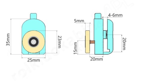 Rolka do kabiny prysznicowej uniwersal RLL-01 x16