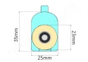 Rolka do kabiny prysznicowej uniwersal RLL-01 x16