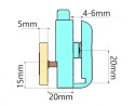 Rolka do kabiny prysznicowej uniwersal RLL-01 x16