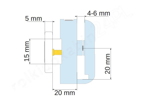 Rolka górna pojedyncza G04-2 25mm Rolka górna pojedyncza G04-2 25mm