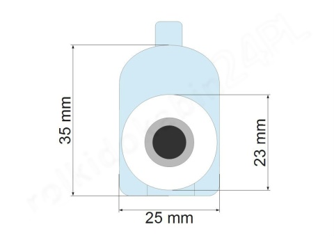 Zestaw 4 x rolka dolna D04-1/Z1 23mm + kółka 23mm + 4 odbojniki Zestaw 4 x rolka dolna D04-1/Z1 23mm + kółka 23mm + 4 odbojniki