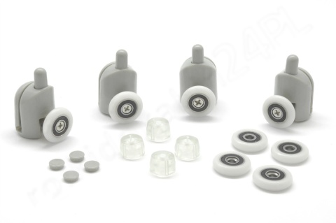 Zestaw 4 x rolka dolna D04-1/Z1 23mm + kółka 23mm + 4 odbojniki Zestaw 4 x rolka dolna D04-1/Z1 23mm + kółka 23mm + 4 odbojniki