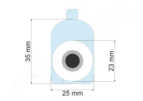 Zestaw 4 x rolka dolna D04-1/Z1 23mm + kółka 23mm Zestaw 4 x rolka dolna D04-1/Z1 23mm + kółka 23mm