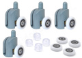 Zestaw 4 x rolka dolna D04-1/Z1 23mm + kółka 23mm Zestaw 4 x rolka dolna D04-1/Z1 23mm + kółka 23mm