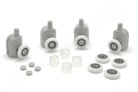 Zestaw naprawczy 4x Rolka 4x kółko 4x odbojnik Zestaw naprawczy 4x Rolka 4x kółko 4x odbojnik