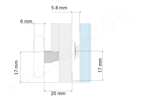Rolka górna podwójna G08-1 25mm metal