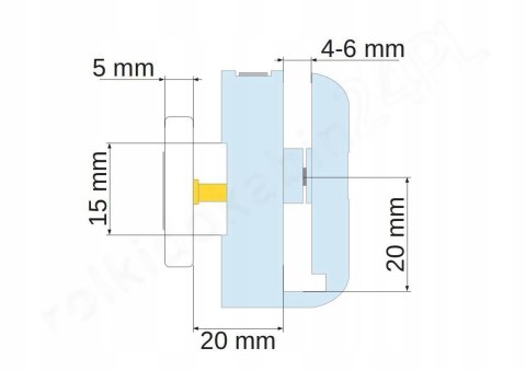 Zestaw do kabiny prysznicowej rolki Z04-1 23mm Zestaw do kabiny prysznicowej rolki Z04-1 23mm