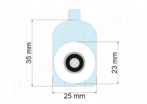 Rolka do kabiny prysznicowej dolna D04-1 23mm